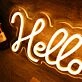 Hello There Yellow LED Neon Sign
