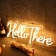 Hello There Yellow LED Neon Sign