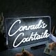 Conrad's Cocktails White Neon Sign