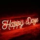 Happy Daze red Neon Sign