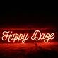Happy Daze red Neon Sign