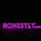 Honestly Dark Purple Neon Sign