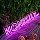 Honestly Dark Purple Neon Sign