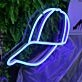 Peaked Cap Blue Neon LED Sign