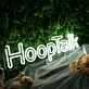 Hoop Talk White Neon Sign