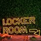 LOCKER ROOM Yellow Neon Sign