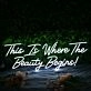 This Is Where The Beauty Begins Neon Sign