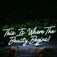 This Is Where The Beauty Begins Neon Sign