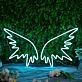 Angle Wing Blue Neon Sign