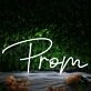 Prom White Neon Sign