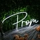 Prom White Neon Sign