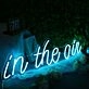 In The Air Blue Neon Sign