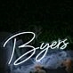 Byers White Neon Sign