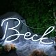 Beck White Neon Sign