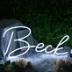 Beck White Neon Sign