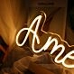 Amela Yellow Neon Sign