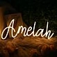 Amela Yellow Neon Sign