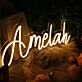 Amela Yellow Neon Sign