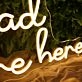 So Glad You Are Here Yellow Neon Sign