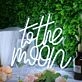 To The Moon White Neon Sign