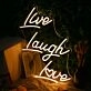 Live Laugh Love Yellow Neon Sign