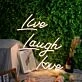 Live Laugh Love Yellow Neon Sign