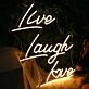 Live Laugh Love Yellow Neon Sign