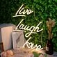 Live Laugh Love Yellow Neon Sign