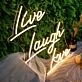 Live Laugh Love Yellow Neon Sign