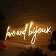 Love And Bijoux Yellow Neon Sign