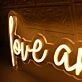Love And Bijoux Yellow Neon Sign