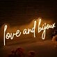 Love And Bijoux Yellow Neon Sign