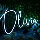 Olivia Blue Neon Sign