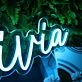 Olivia Blue Neon Sign