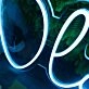 Olivia Blue Neon Sign