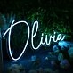 Olivia Blue Neon Sign