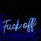 Fuck Off Blue Neon LED Sign