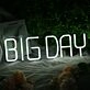 BIG DAY White Neon Sign
