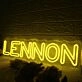 LENNON Yellow Neon Sign