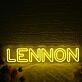 LENNON Yellow Neon Sign