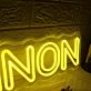 LENNON Yellow Neon Sign