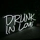 DRUNK IN LOVE White Neon LED Sign