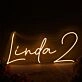 Linda 2 Yellow Neon Sign
