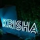 KRISHA Blue Neon Sign