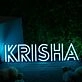 KRISHA Blue Neon Sign