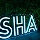 KRISHA Blue Neon Sign