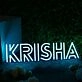 KRISHA Blue Neon Sign