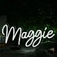 Maggie White Neon Sign