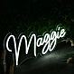 Maggie White Neon Sign