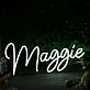 Maggie White Neon Sign